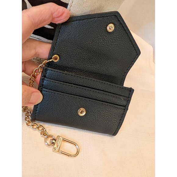 Anne Klein Canvas Tote Bag Patent Leather Handles Rope Trim W/ Accessory Pouches - Picture 6 of 16